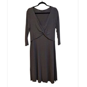 Jones Wear Charcoal Long Sleeve Dress